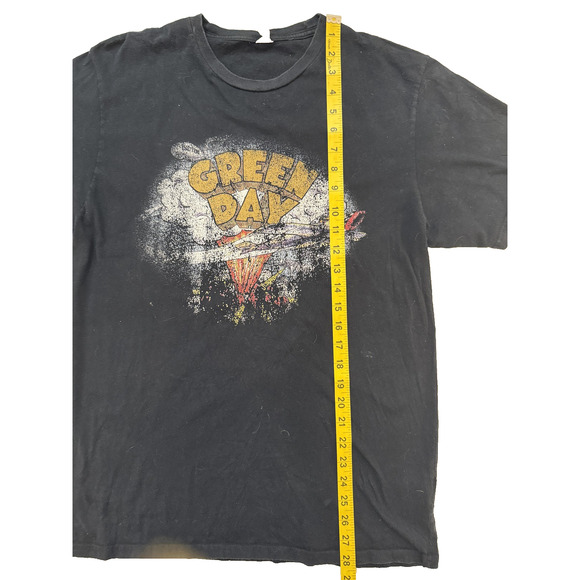 Vintage Green Day Shirt Mens Medium Black Band Rock Concert Graphic Tour 90s - Picture 5 of 6